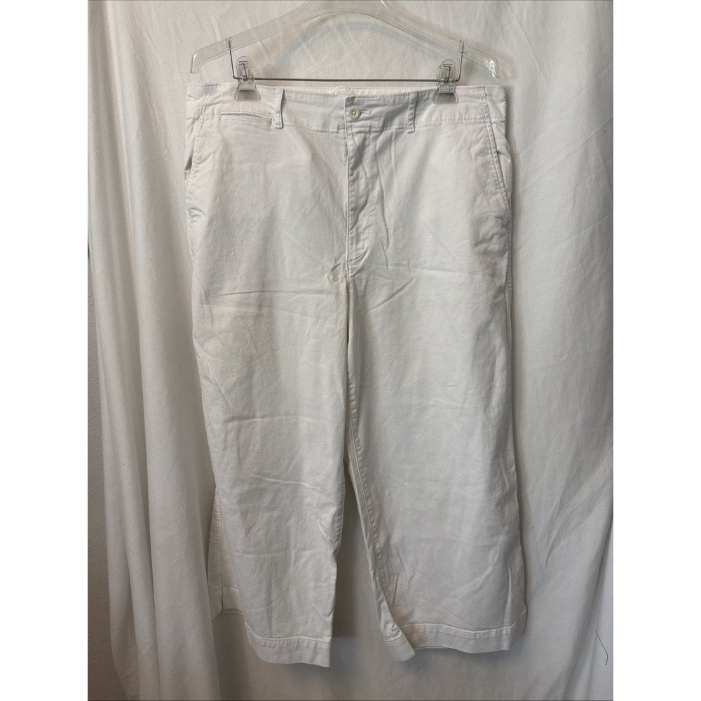 Polo Ralph Lauren Womens White Capri Pants Cropped Chino Preppy Classic 16